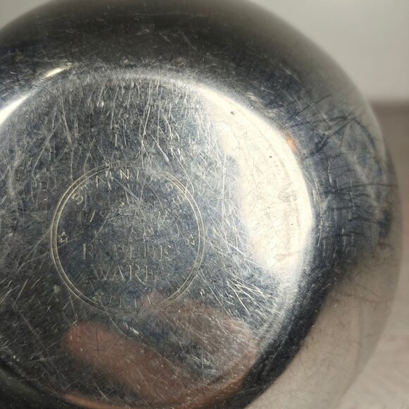 Vintage Revere Ware Pre-68 Stainless Steel Mixing Bowl With Handle Ring 8.5" - Picture 4 of 8